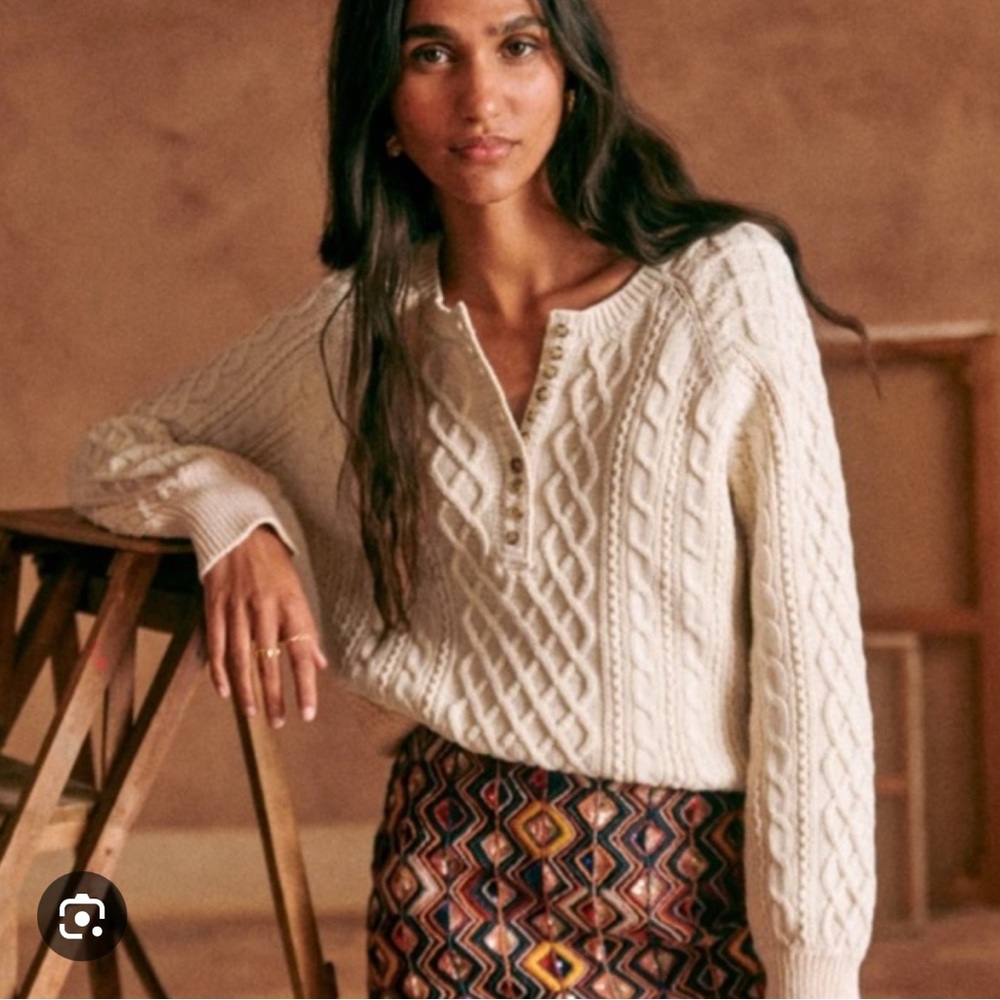 Sezane Bree Jumper Cream Medium